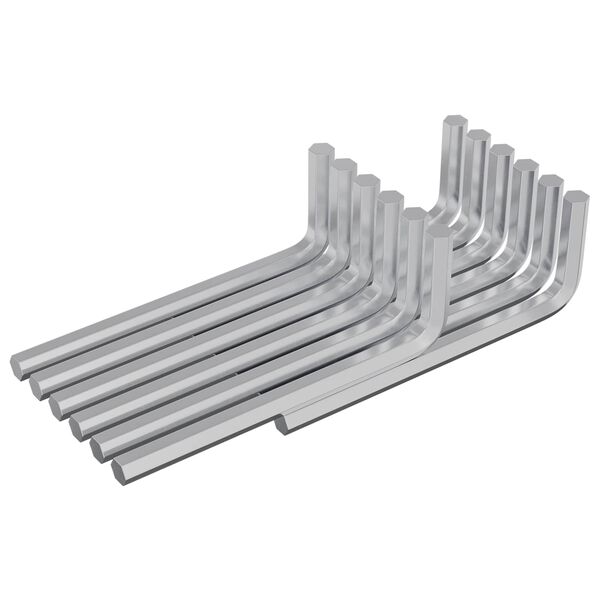 vidaXL Inbusschl&uuml;ssel 1800 pcs Silber 32 x 86 mm Stahl
