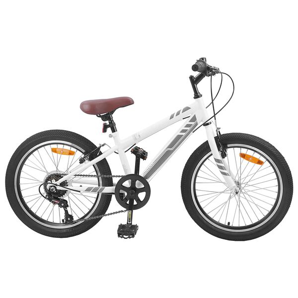 vidaXL Mountainbike 20 Zoll 6-Speed f&uuml;r 5-8 Jahre alt Wei&szlig;