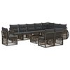 vidaXL Gartensofa-set 11 pcs Grau und Dunkelgrau Poly-Rattan