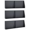 vidaXL St&uuml;tzmauer 6 stk. 60 x 12 x 30 cm Stahl Anthrazit