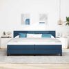 vidaXL Boxspringbett mit Kopfteil Blau 200 x 200 cm Stoff
