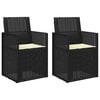 vidaXL Garten Esszimmerst&uuml;hle 2 pcs Anthrazit und Creme PP