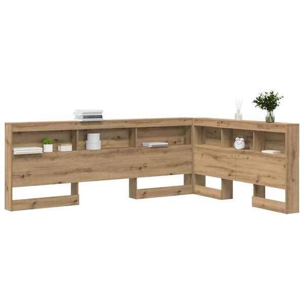 vidaXL Aufbewahrungskopfteil Artisan-Eiche 150 cm Holzwerkstoff