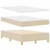 vidaXL Boxspringbett mit Kopfteil Creme 120 x 190 cm Stoff