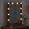 vidaXL Kosmetikspiegel Altholz 70 x 50 x 18 cm Holzwerkstoff und Glas