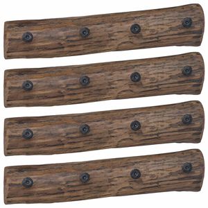 vidaXL Kleiderb&uuml;gel Braun 50 x 8 x 12 cm Massives upgecyceltes Holz