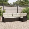 vidaXL Gartensofa-set mit Speicher 5 pcs Braun Poly-Rattan