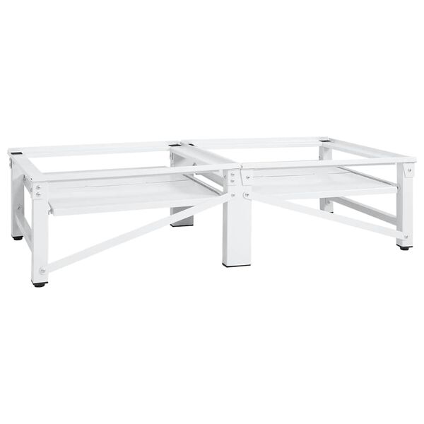 vidaXL Untergestell f&uuml;r Wasch- und Trockenmaschine mit Ausziehablagen