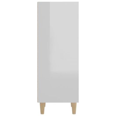 vidaXL Sideboard Hochglanz-Weiß 34,5x32,5x90 cm Holzwerkstoff