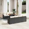 vidaXL Garten-Sofa-Set mit Kissen 8 pcs Schwarz und Creme