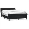 vidaXL Boxspringbett mit Matratze Schwarz 140x210 cm Samt