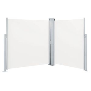 vidaXL Ausziehbare Seitenmarkise Doppelt 170 x 600 cm Creme