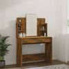 vidaXL Schminktisch mit LED Räuchereiche 96x40x142 cm