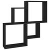 vidaXL W&uuml;rfelregal Schwarz 80x15x78,5 cm Holzwerkstoff