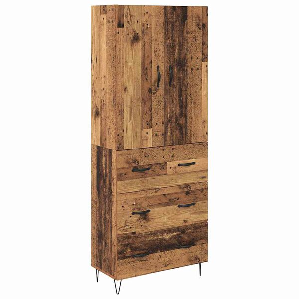 vidaXL Highboard mit Schubladen 2 pcs Altholz Holzwerkstoff