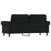 vidaXL 2-Sitzer-Sofa Schwarz 140 cm Kunstleder