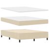 vidaXL Boxspringbett mit Matratze Creme 140 x 190 cm Stoff