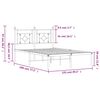 vidaXL Bettgestell mit Kopfteil Metall Wei&szlig; 120x190 cm