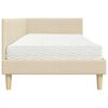 vidaXL Eckbettgestell mit Matratze Sonstiges 2 pcs Creme Stoff