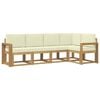vidaXL Outdoor-Sofagarnitur 5 Stk. Wei&szlig; und Creme