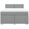 vidaXL Boxspringbett mit Matratze Hellgrau 140x200 cm Stoff