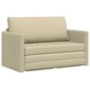 vidaXL Schlafsofa 110cm Creme Kunstleder