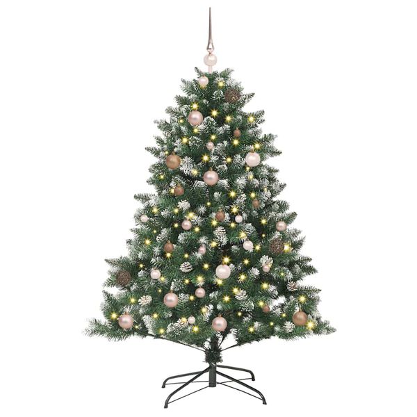 vidaXL K&uuml;nstlicher Weihnachtsbaum mit 150 LEDs mit St&auml;nder Gr&uuml;n 150 cm