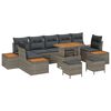 vidaXL Gartensofa-set mit Kissen 10 pcs Grau