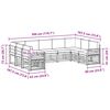 vidaXL Ecksofa Set 9 pcs Nat&uuml;rlich und Hellgrau Massivholz Akazie