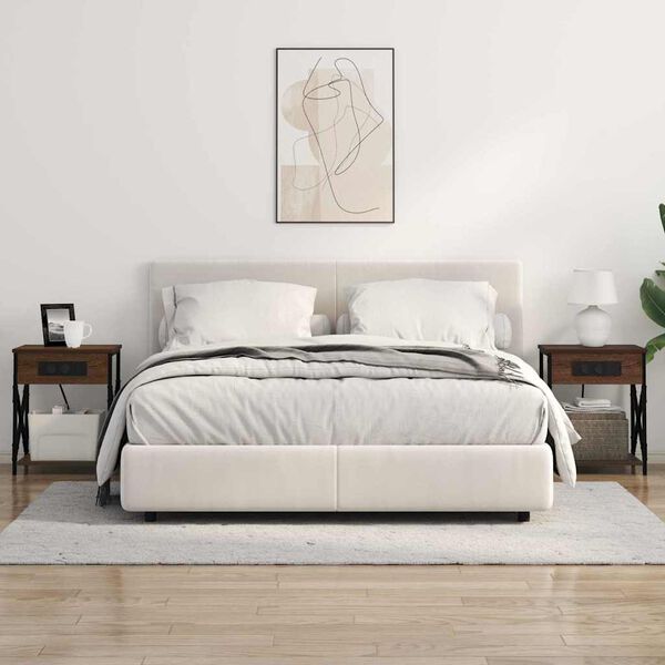 vidaXL Nachttisch Braun Eichen-Optik 41 x 31 x 51 cm Holzwerkstoff