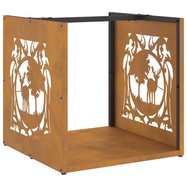 vidaXL Brennholzregal 40x40x40 cm Wetterfester Stahl