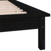 vidaXL Massivholzbett mit LEDs Schwarz 75x190 cm