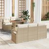 vidaXL Garten-Sofa-Set mit Kissen 6 pcs Beige und Creme