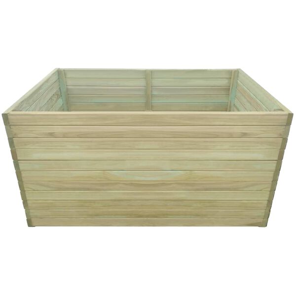 vidaXL Garten-Hochbeet Kiefernholz Impr&auml;gniert 100x100x77 cm