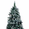 vidaXL Künstlicher Weihnachtsbaum mit Beleuchtung Kugeln Zapfen 210 cm
