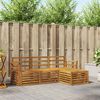 vidaXL Sofagarnituren 4 pcs Natur Massivholz Akazie