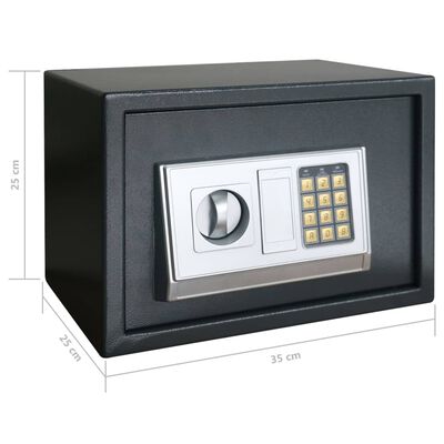 vidaXL Elektronischer Digital-Safe mit Regal 35x25x25 cm