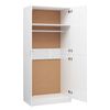 vidaXL Kleiderschrank Hochglanz-Wei&szlig; 80x52x180 cm Holzwerkstoff