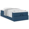 vidaXL Ottoman-Bett mit Matratze Blau 100x200 cm Stoff