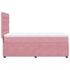 vidaXL Boxspringbett mit Matratze Rosa 80x200 cm Samt