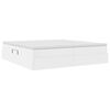 vidaXL Aufbewahrungsbett mit Matratze Wei&szlig; 200 x 200 cm Kunstleder