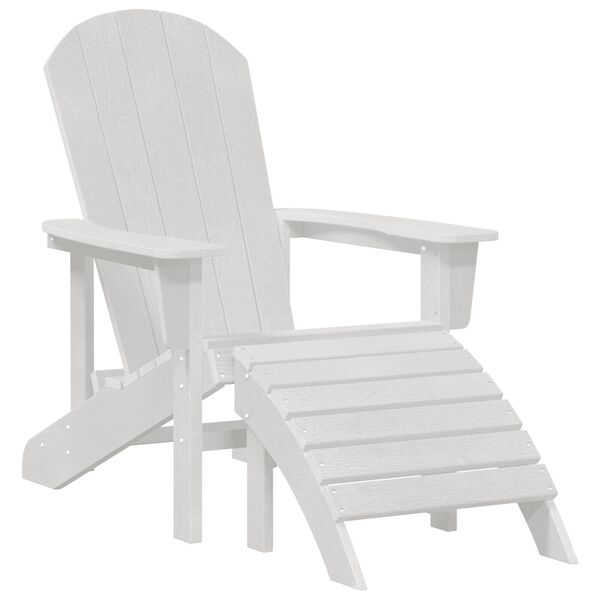 vidaXL Adirondack-Stuhl Weiß 74 x 82 x 92 cm HDPE