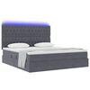 vidaXL Bett mit Stauraum und LED mit LED Dunkelgrau 180 x 200 cm Samt