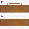 vidaXL Raseneinfassung 4 pcs Rostig 450 x 0,05 x 15 cm Wetterstahl