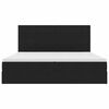 vidaXL Bett mit Stauraum und LED Schwarz 200 x 200 cm Samt
