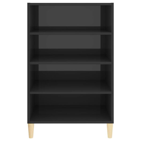 vidaXL Sideboard Hochglanz-Grau 57x35x90 cm Holzwerkstoff