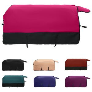 vidaXL Pferdedecke Rosa und Schwarz 145 cm Polyester