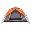 vidaXL Kuppel-Campingzelt 4 Personen Grau und Orange Quick Release