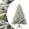 vidaXL K&uuml;nstlicher vorbeleuchteter Weihnachtsbaum mit Kugelset Gr&uuml;n