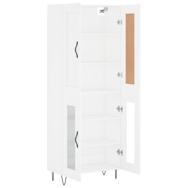 vidaXL Highboard Wei&szlig; 69,5x34x180 cm Holzwerkstoff